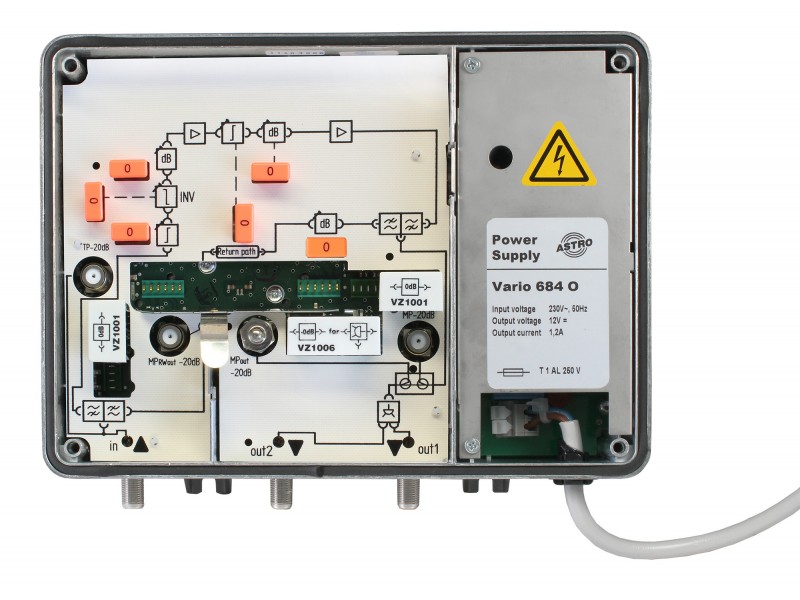 Produktabbildung VARIO 684 O, Ortsgespeister, modularer Breitbandverstärker